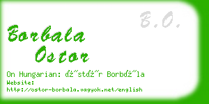 borbala ostor business card